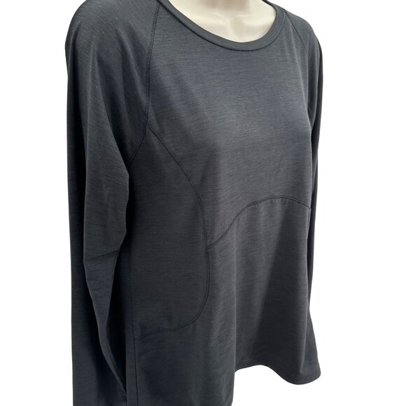 Spyder Active Womens Black Heather Long Sleeve Performance Active Top Size L - Picture 2 of 10